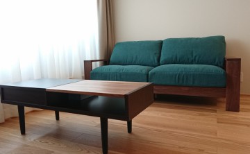 富山　木製ソファ　ミヤモト家具